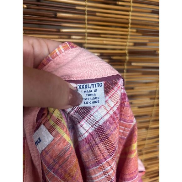 Tommy Bahama Island Zone Long Sleeve Linen Blend Plaid Long Sleeve XXXL - Picture 5 of 8